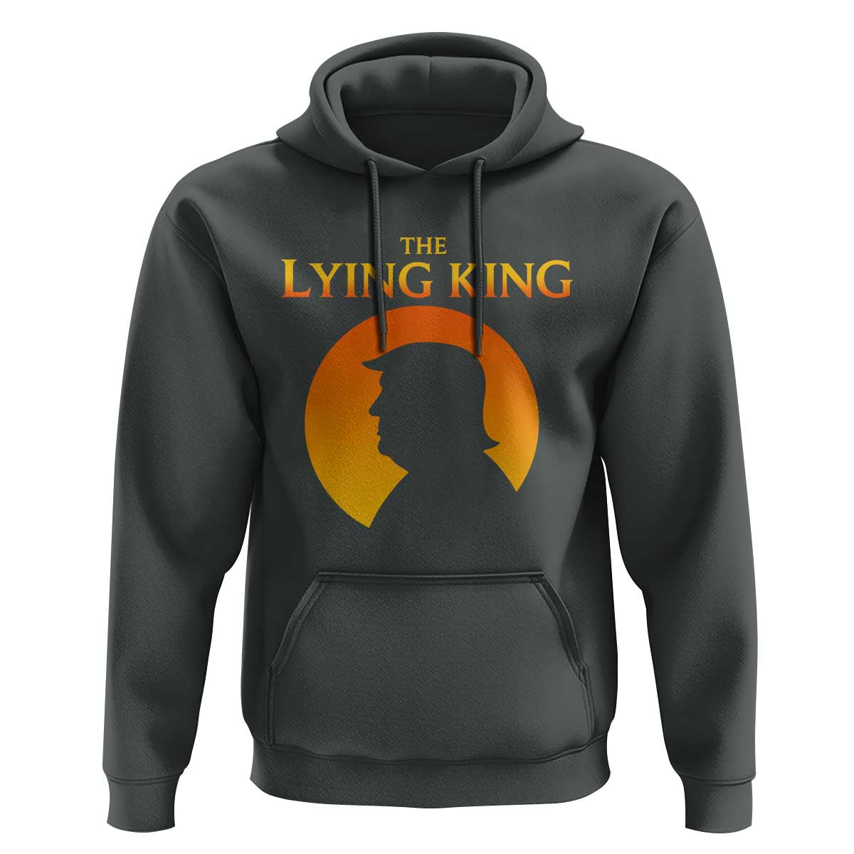 The Lying King Silhouette Sunrise Political Satire Parody Graphic Hoodie