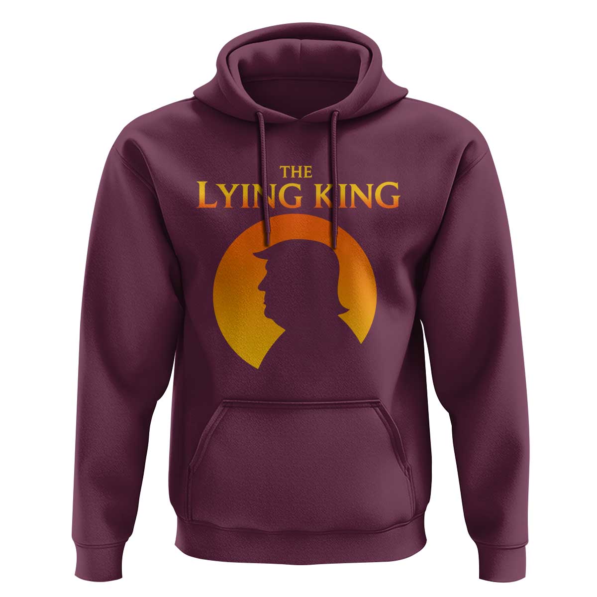 The Lying King Silhouette Sunrise Political Satire Parody Graphic Hoodie