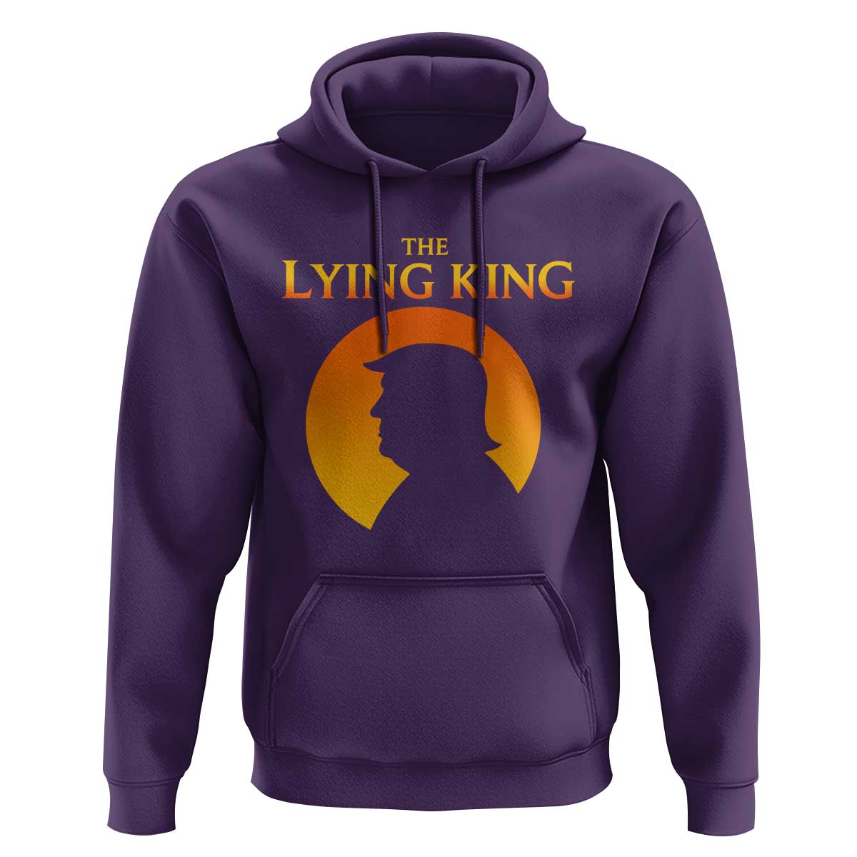 The Lying King Silhouette Sunrise Political Satire Parody Graphic Hoodie