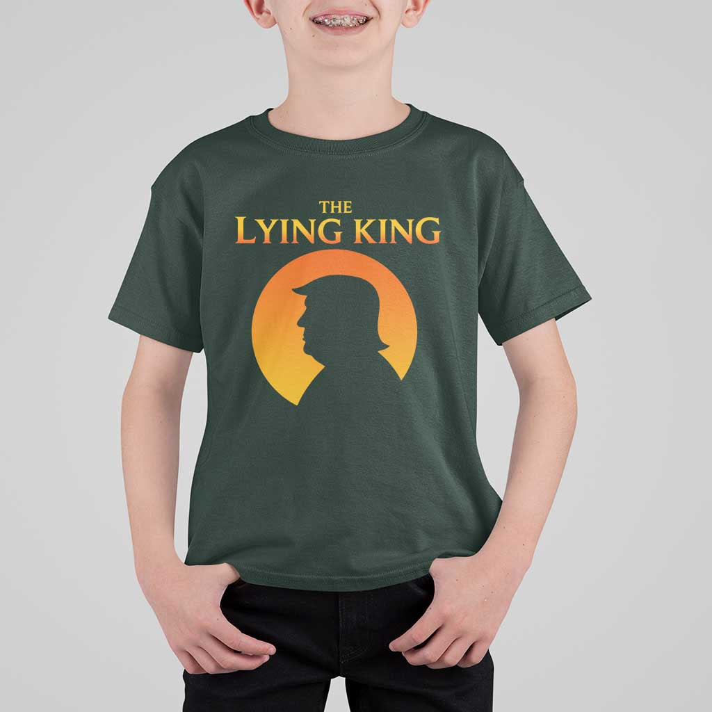 The Lying King Silhouette Sunrise Political Satire Parody Graphic T Shirt For Kid