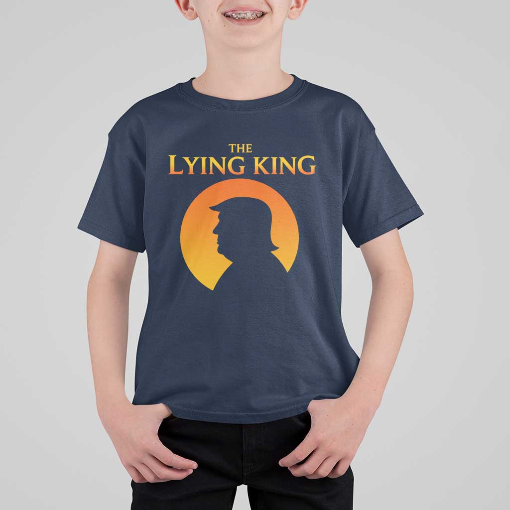 The Lying King Silhouette Sunrise Political Satire Parody Graphic T Shirt For Kid