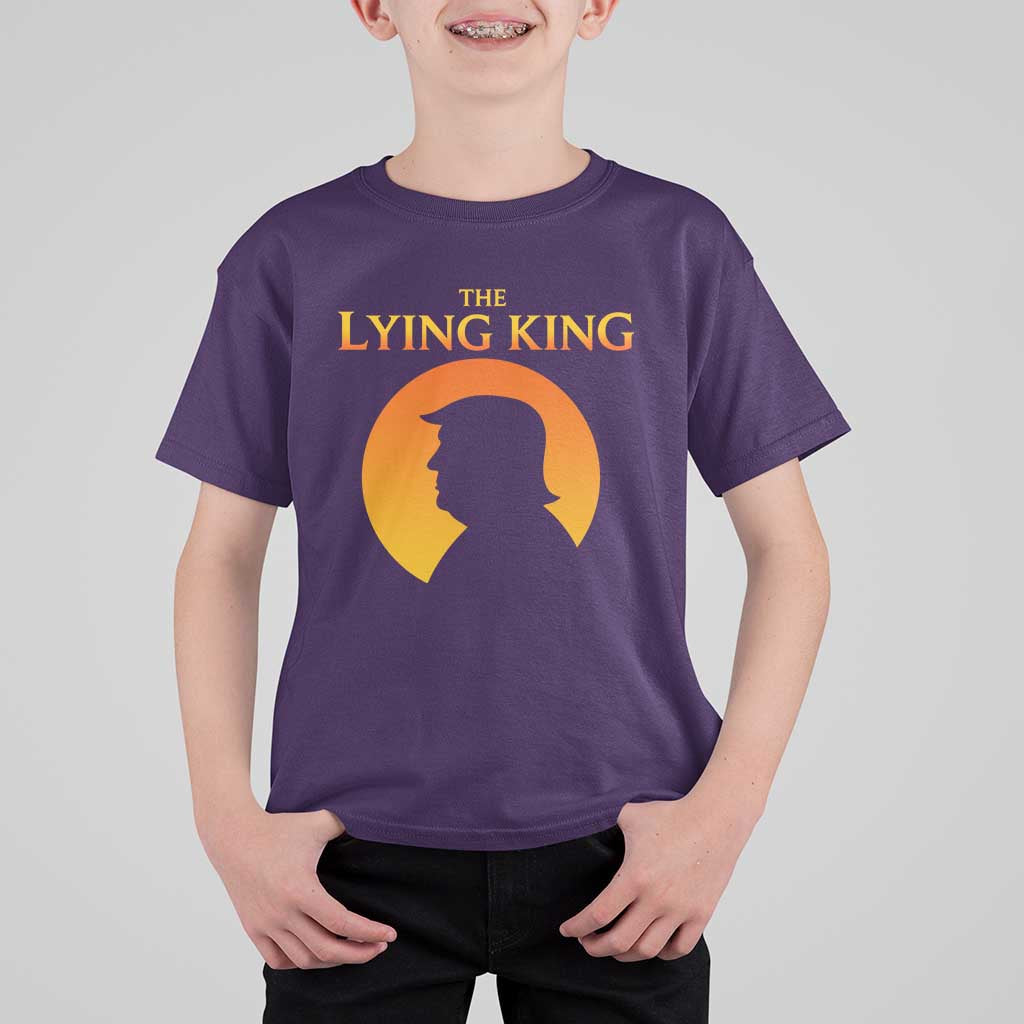 The Lying King Silhouette Sunrise Political Satire Parody Graphic T Shirt For Kid