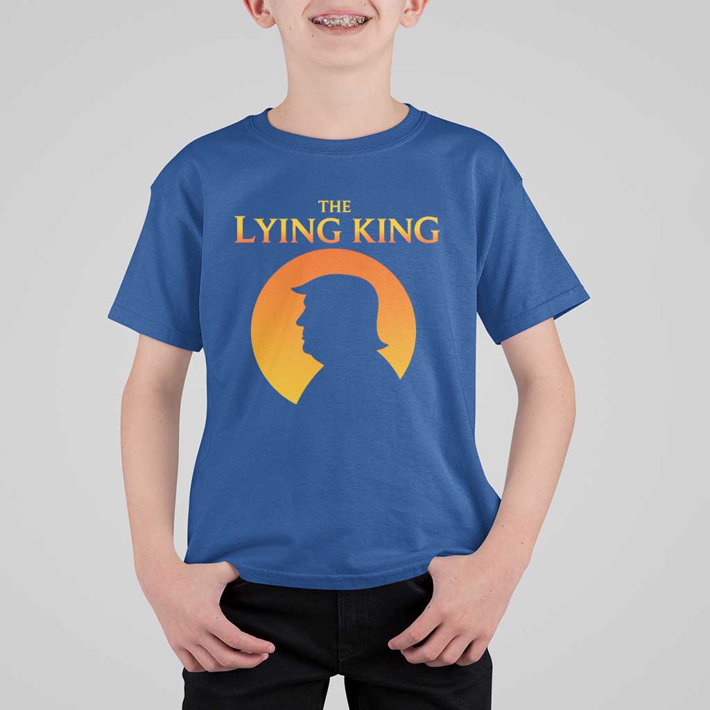 The Lying King Silhouette Sunrise Political Satire Parody Graphic T Shirt For Kid