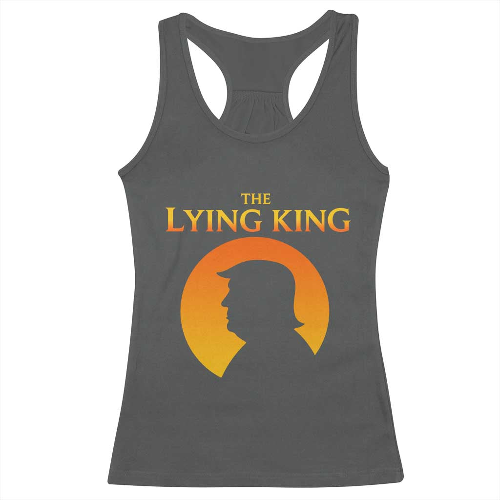 The Lying King Silhouette Sunrise Political Satire Parody Graphic Racerback Tank Top