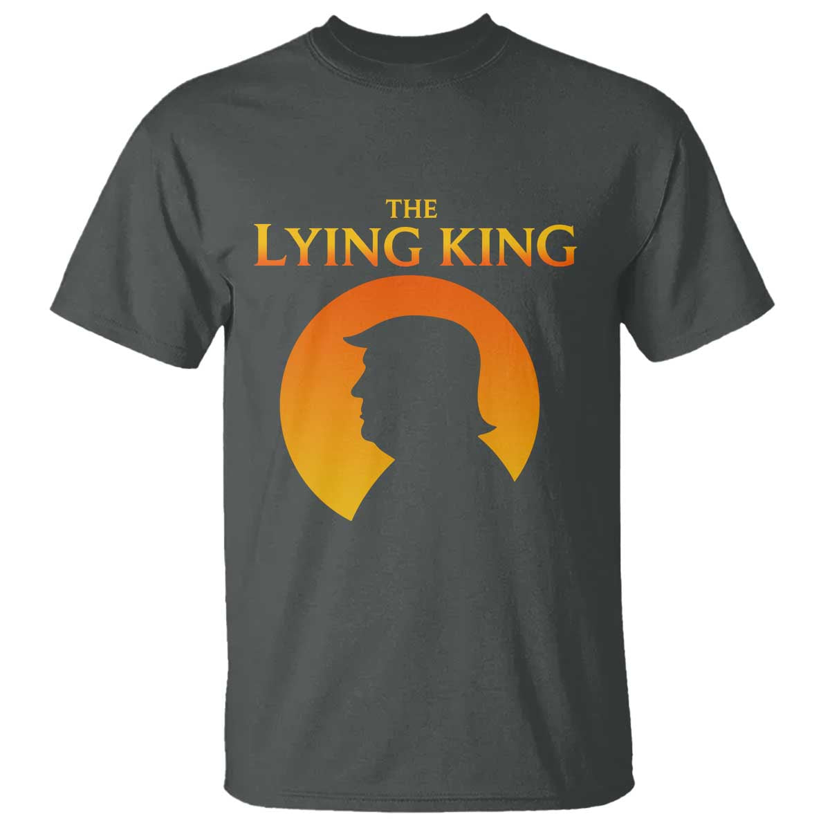 The Lying King Silhouette Sunrise Political Satire Parody Graphic T Shirt