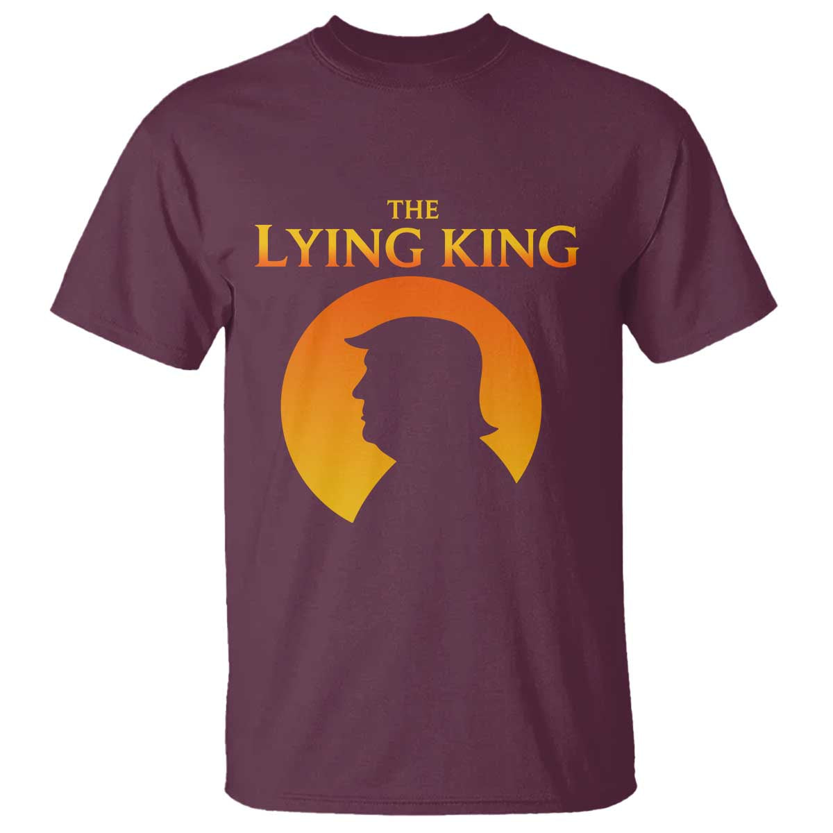 The Lying King Silhouette Sunrise Political Satire Parody Graphic T Shirt