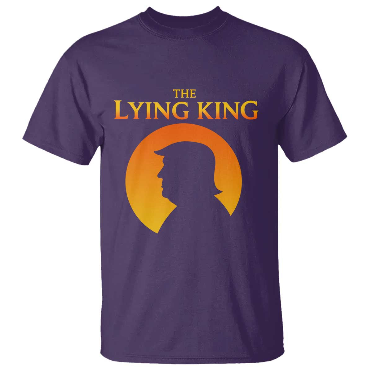 The Lying King Silhouette Sunrise Political Satire Parody Graphic T Shirt