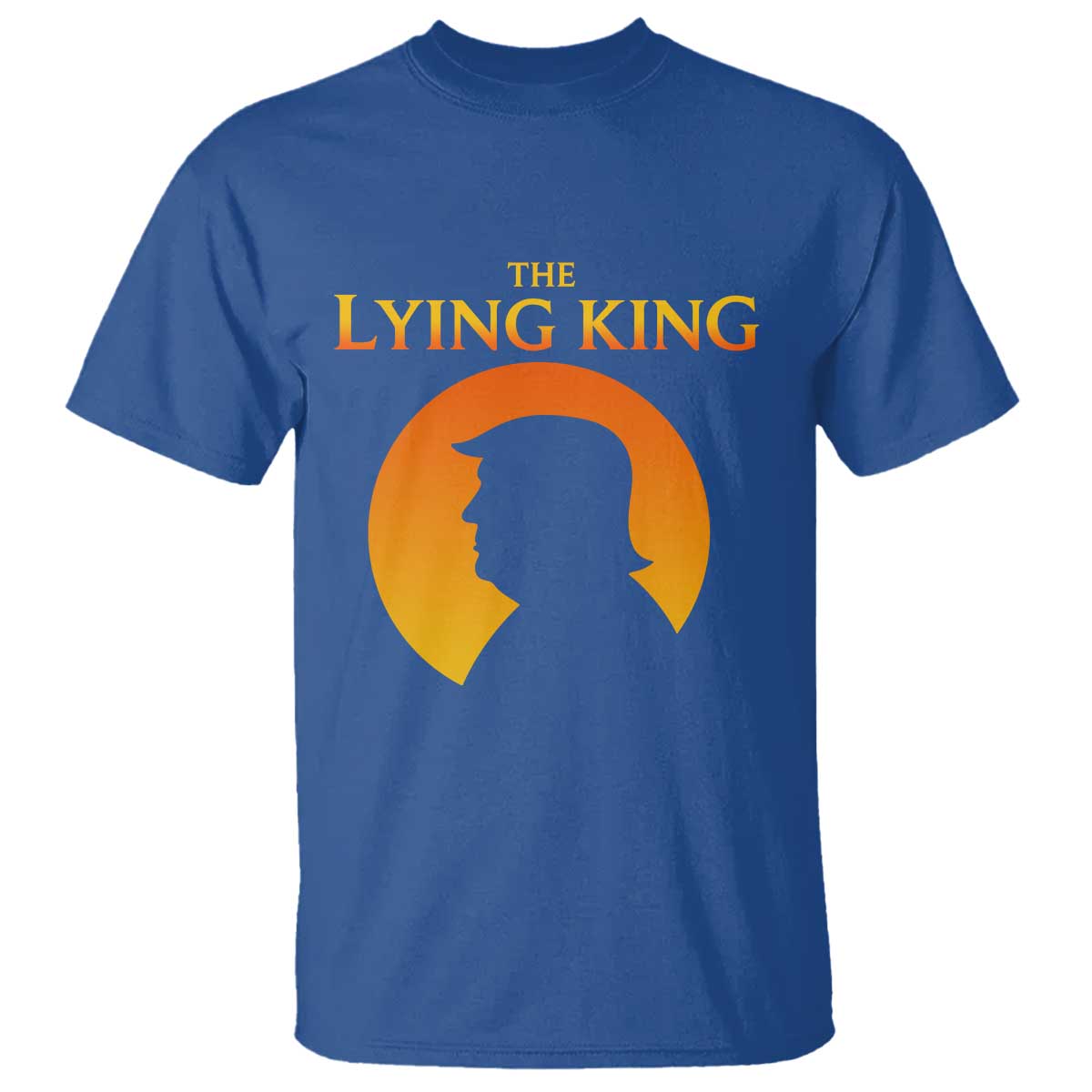 The Lying King Silhouette Sunrise Political Satire Parody Graphic T Shirt