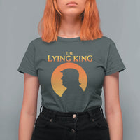 The Lying King Silhouette Sunrise Political Satire Parody Graphic T Shirt For Women