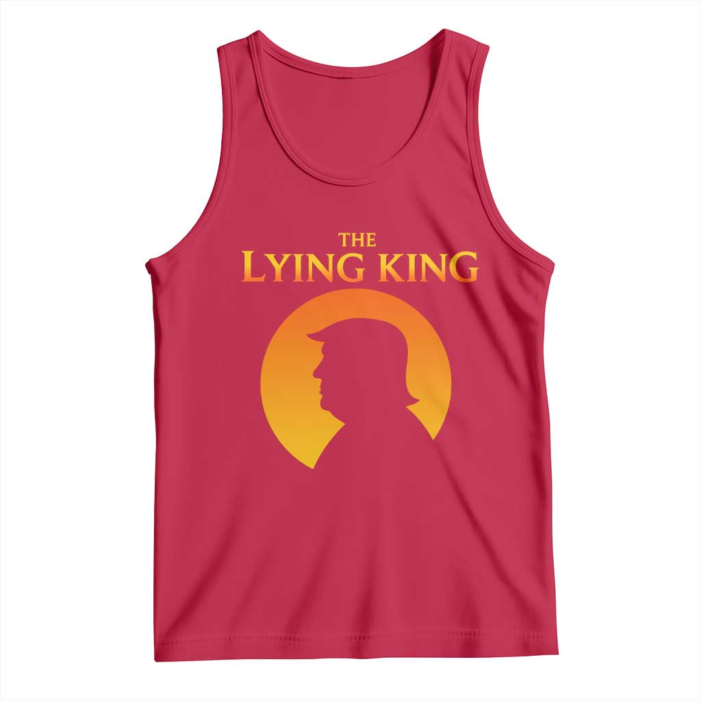 The Lying King Silhouette Sunrise Political Satire Parody Graphic Tank Top