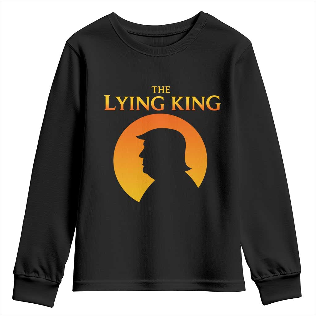 The Lying King Silhouette Sunrise Political Satire Parody Graphic Youth Sweatshirt