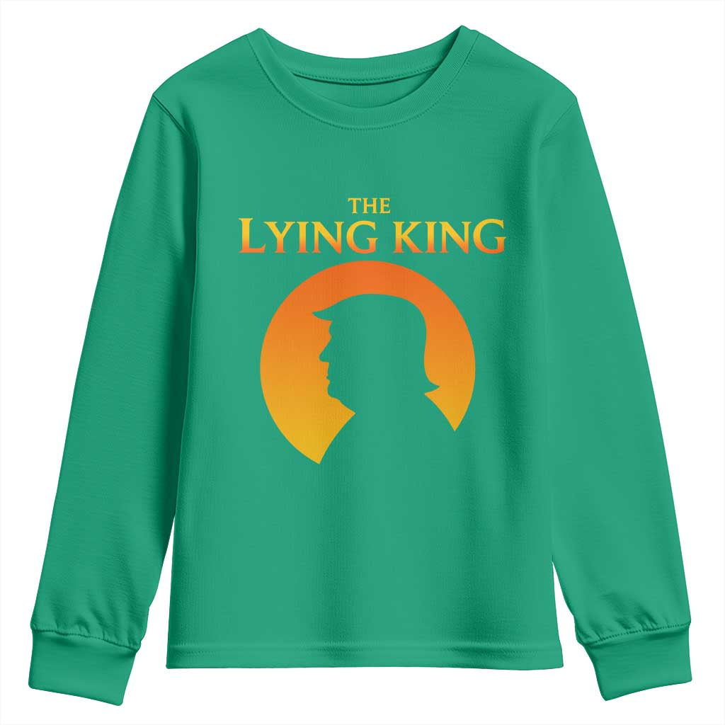 The Lying King Silhouette Sunrise Political Satire Parody Graphic Youth Sweatshirt