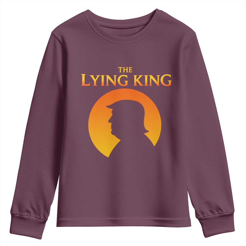 The Lying King Silhouette Sunrise Political Satire Parody Graphic Youth Sweatshirt