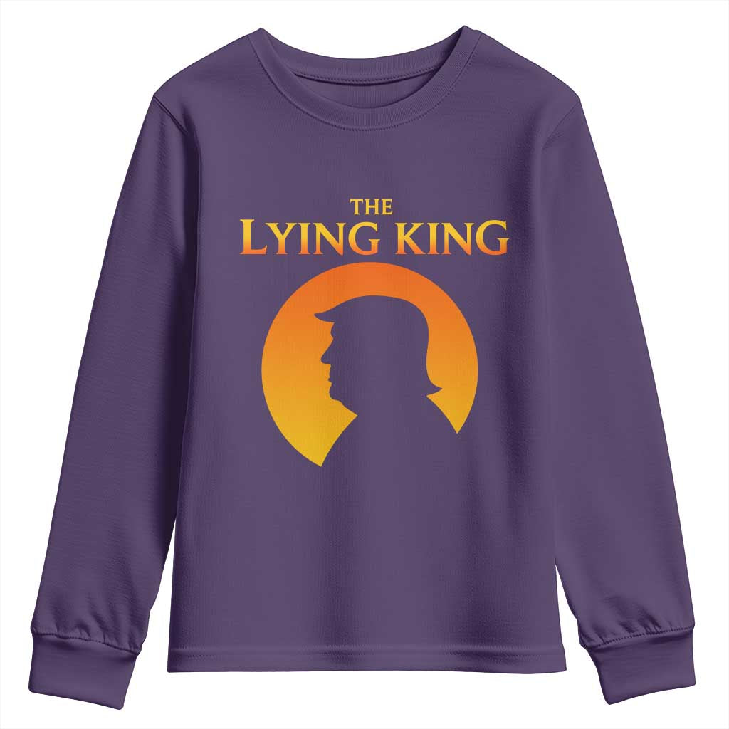 The Lying King Silhouette Sunrise Political Satire Parody Graphic Youth Sweatshirt