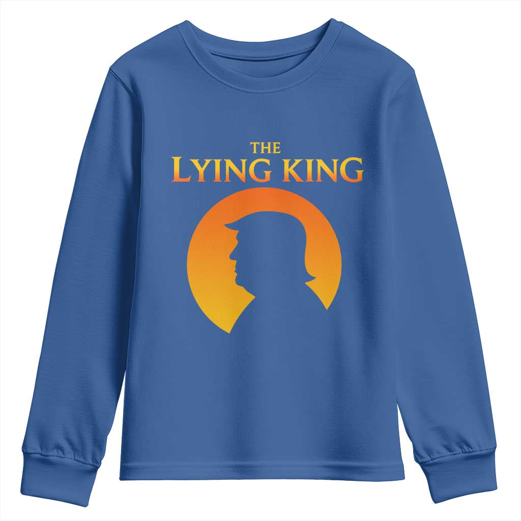 The Lying King Silhouette Sunrise Political Satire Parody Graphic Youth Sweatshirt