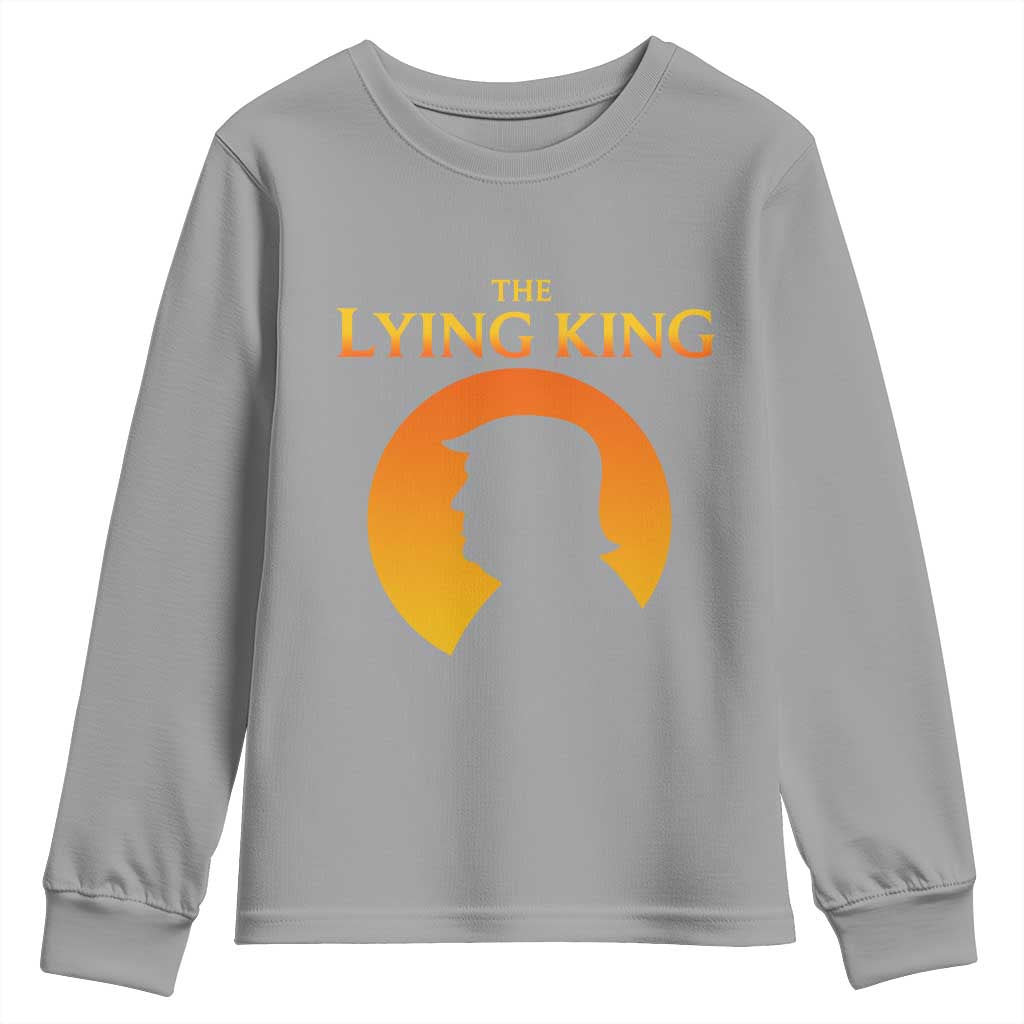 The Lying King Silhouette Sunrise Political Satire Parody Graphic Youth Sweatshirt