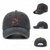Vintage Western Cowgirl Riding Winged Tiger Graphic Washed Cotton Baseball Cap I Will Succeed Because I Am Insane Chaotic Motivation Meme