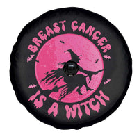 Breast Cancer Is A Witch Halloween Spare Tire Cover Pink Ribbon Support Squad