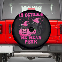 Breast Cancer Black Cat Spare Tire Cover In October We Wear Pink Halloween