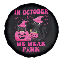 Breast Cancer Black Cat Spare Tire Cover In October We Wear Pink Halloween