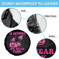 Breast Cancer Black Cat Spare Tire Cover In October We Wear Pink Halloween
