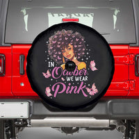 Breast Cancer Awareness Spare Tire Cover In October We Wear Pink Ribbon Black Afro Women
