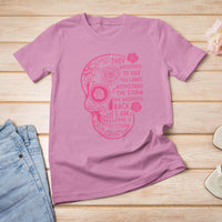 Sugar Skull Breast Cancer T Shirt She Whispered Back I Am The Storm Pink Breast Cancer Warrior - Wonder Print Shop