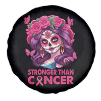 Breast Cancer Warrior Chingona Spare Tire Cover Mexican Pink Ribbon Stronger Than Breast Cancer