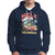 Mele Kalikimaka Hawaiian Christmas Tropical Xmas Surfing Skeleton Hoodie - Wonder Print Shop