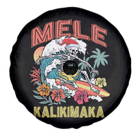 Hawaiian Christmas Surfing Skeleton Spare Tire Cover Mele Kalikimaka Tropical Xmas in Hawaii