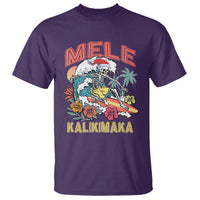 Mele Kalikimaka Hawaiian Christmas Tropical Xmas Surfing Skeleton T Shirt - Wonder Print Shop