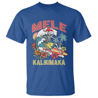 Mele Kalikimaka Hawaiian Christmas Tropical Xmas Surfing Skeleton T Shirt - Wonder Print Shop