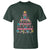 Cute Pink Flamingo Christmas Tree with Hibiscus Merry Xmas T Shirt - Wonder Print Shop