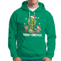 Merry Xmas In Arizona US State Funny Saguaro Cactus Christmas Tree Hoodie - Wonder Print Shop