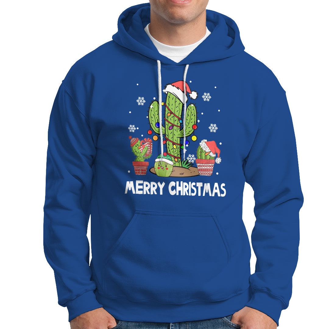 Merry Xmas In Arizona US State Funny Saguaro Cactus Christmas Tree Hoodie - Wonder Print Shop