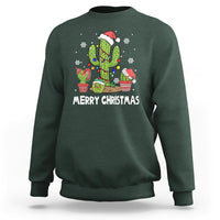 Merry Xmas In Arizona US State Funny Saguaro Cactus Christmas Tree Sweatshirt - Wonder Print Shop