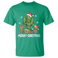 Merry Xmas In Arizona US State Funny Saguaro Cactus Christmas Tree T Shirt - Wonder Print Shop