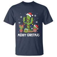 Merry Xmas In Arizona US State Funny Saguaro Cactus Christmas Tree T Shirt - Wonder Print Shop