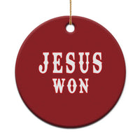Jesus Won Christmas Ornament Christianity Religion - Wonder Print Shop