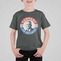 RFK Jr Kennedy 2024 T Shirt For Kid For President Vintage Button - Wonder Print Shop