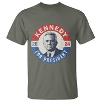 RFK Jr Kennedy 2024 T Shirt For President Vintage Button - Wonder Print Shop