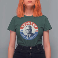 RFK Jr Kennedy 2024 T Shirt For Women For President Vintage Button - Wonder Print Shop