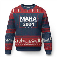 RFK Jr Kennedy 2024 Ugly Christmas Sweater MAHA Make America Healthy Again - Wonder Print Shop