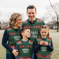 RFK Jr Kennedy 2024 V-Neck Knit Sweater Vest MAHA Make America Healthy Again - Wonder Print Shop