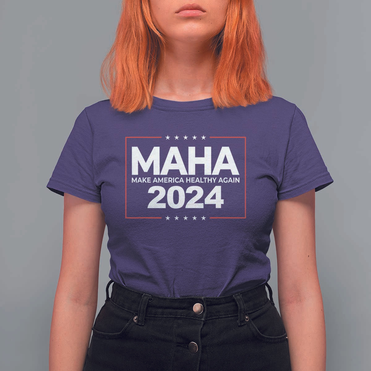 RFK Jr Kennedy 2024 T Shirt For Women MAHA Make America Healthy Again - Wonder Print Shop