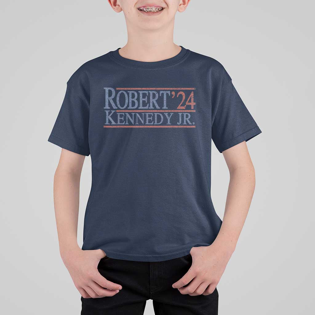 RFK Jr Kennedy 2024 T Shirt For Kid Distressed Robert Kennedy Jr. 24 - Wonder Print Shop