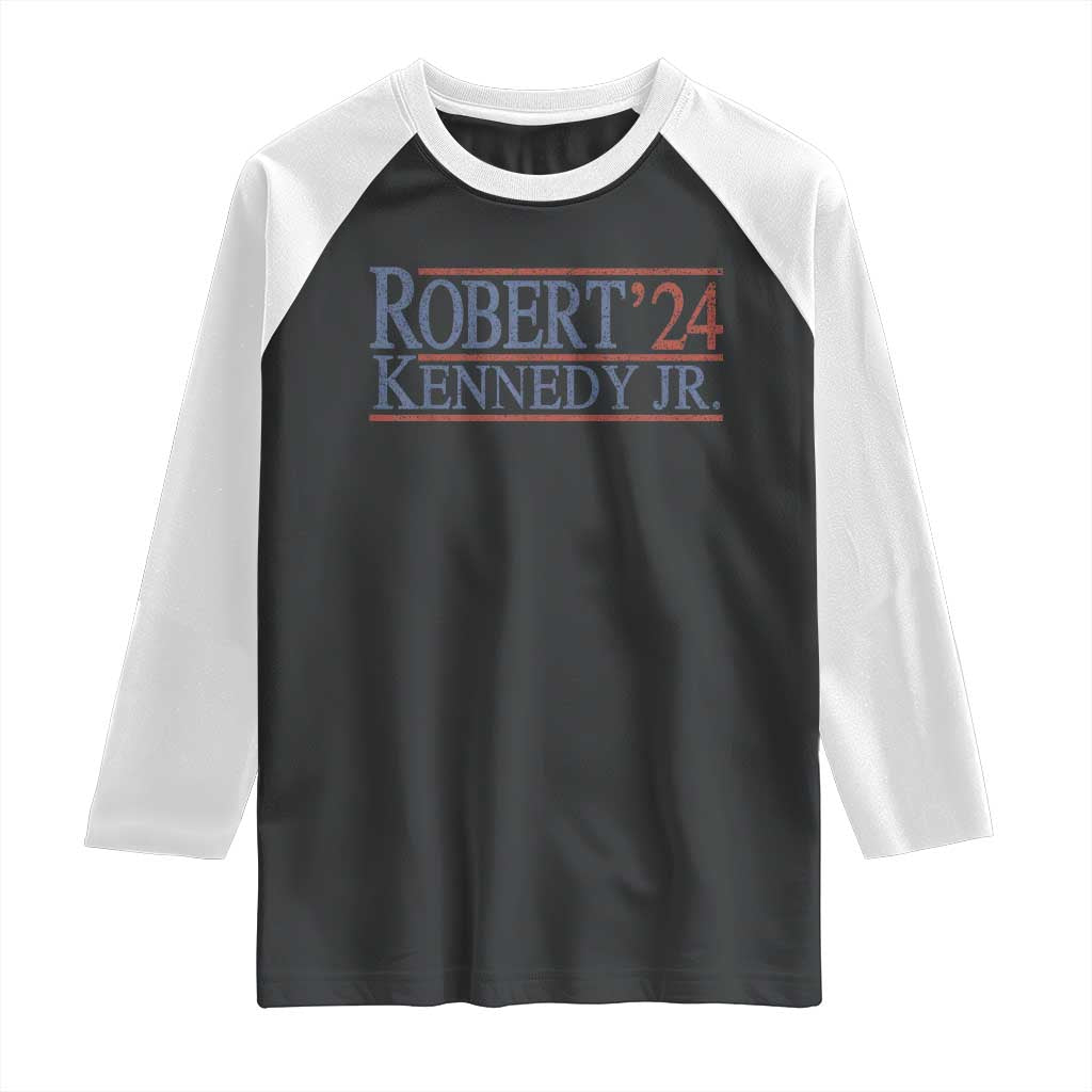 RFK Jr Kennedy 2024 Raglan Shirt Distressed Robert Kennedy Jr. 24