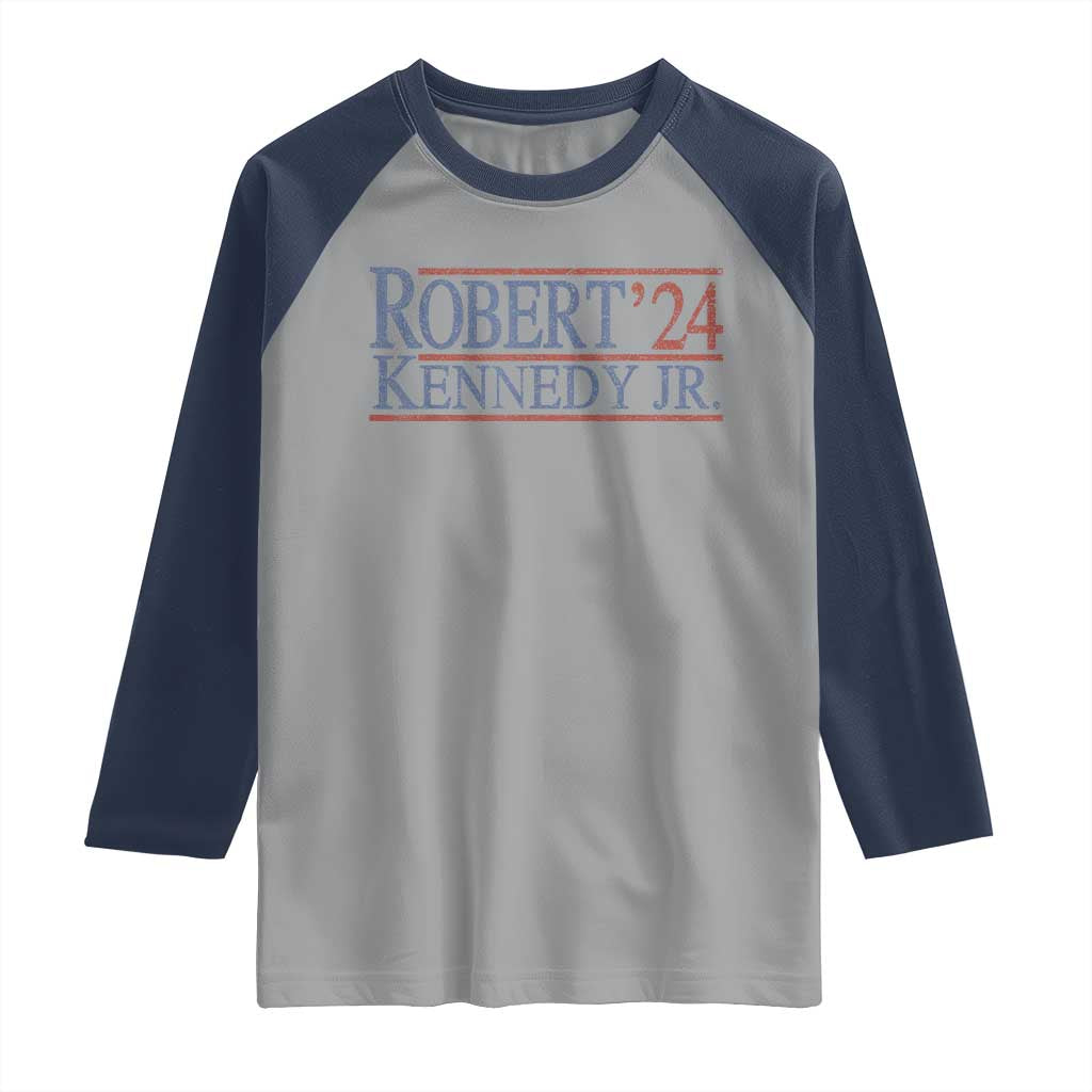 RFK Jr Kennedy 2024 Raglan Shirt Distressed Robert Kennedy Jr. 24