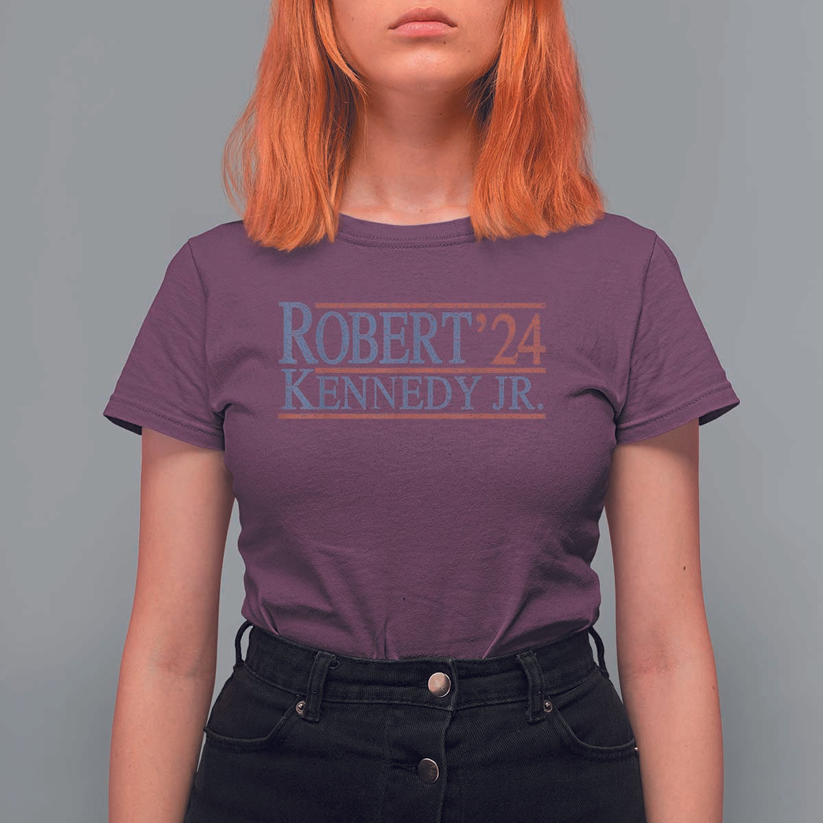 RFK Jr Kennedy 2024 T Shirt For Women Distressed Robert Kennedy Jr. 24 - Wonder Print Shop