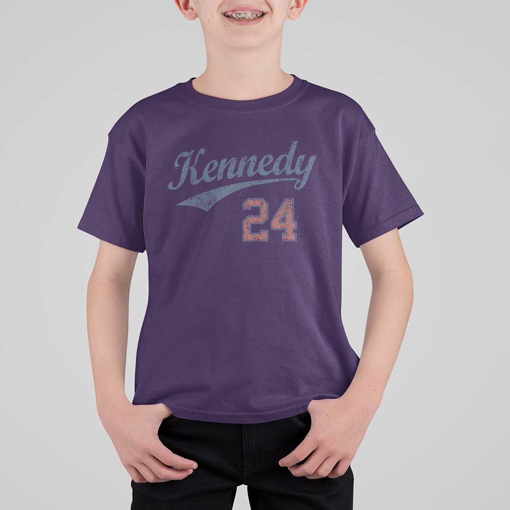 RFK Jr Kennedy 2024 T Shirt For Kid Team Kennedy 24 Vintage - Wonder Print Shop